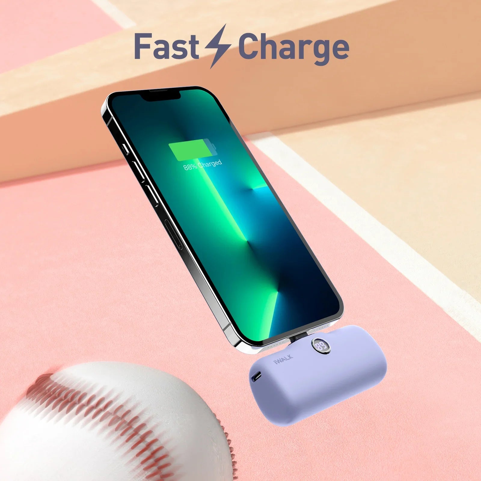 iWalk 4800mAh Lightning 20W Pocket Power Bank - Purple iWalk 4800mAh Lightning 20W Pocket Power Bank - Purple